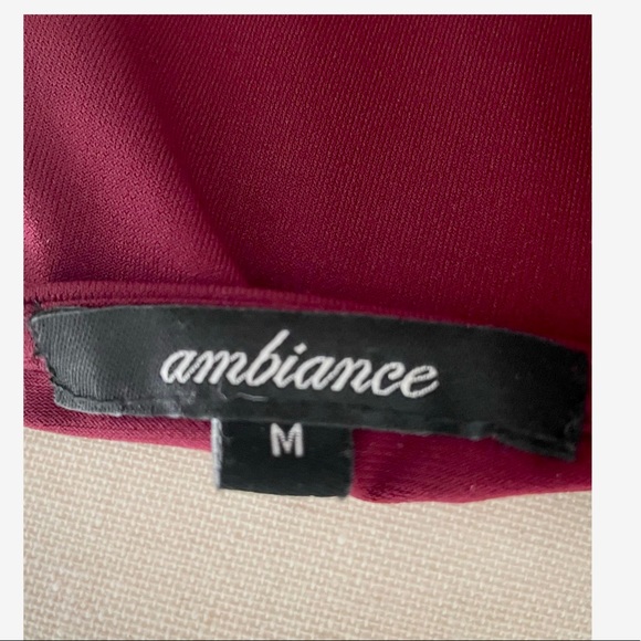 Ambiance romper in burgundy, gold zipper front, size medium. Super cute. - Picture 5 of 5